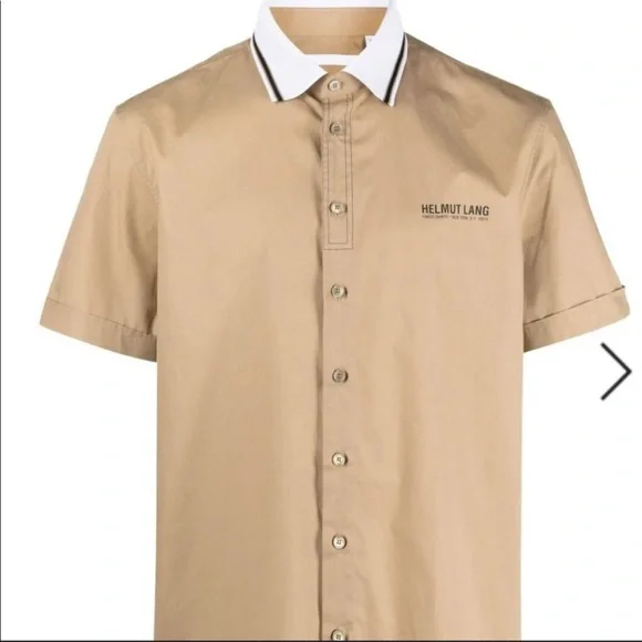 シャツ HELMUT LANG Front Logo Short Sleeve T-Shirt Beige N04HM510QE Helmut Lang | Shirts | Helmut Lang Beige Short Sleeve | Poshmark